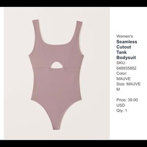 Abercrombie & Fitch Seamless Cutout Tank Bodysuit